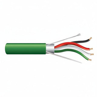 32152105 18/4 Stranded Shielded Cable, Plenum, CMP, FT6, 1000' (304.8 m) Reel-in-a-Box, Green