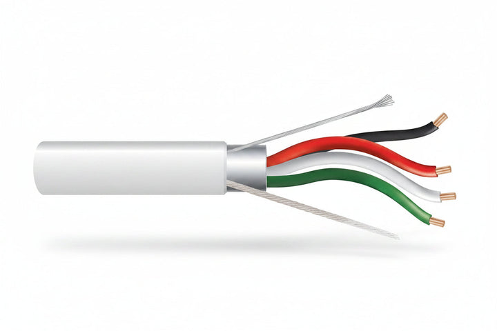 32152112 18/4 Stranded Shielded Cable, Plenum, CMP, FT6, 1000' (304.8 m) Reel-in-a-Box, Natural