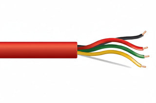 43011104 22/4 Solid Unshielded Fire Alarm Cable, Riser, FPLR, 1000' (304.8 m) Pull Box, Red