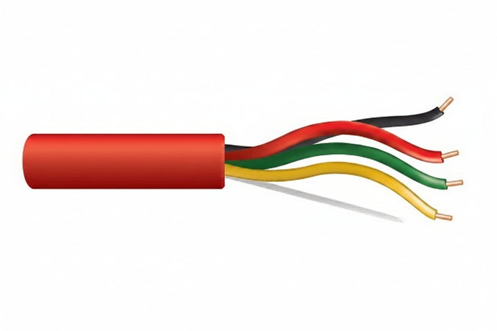 43015504 22/4 Solid Unshielded Fire Alarm Cable, Riser, FPLR, 500' (152.4 m) Pull Box, Red
