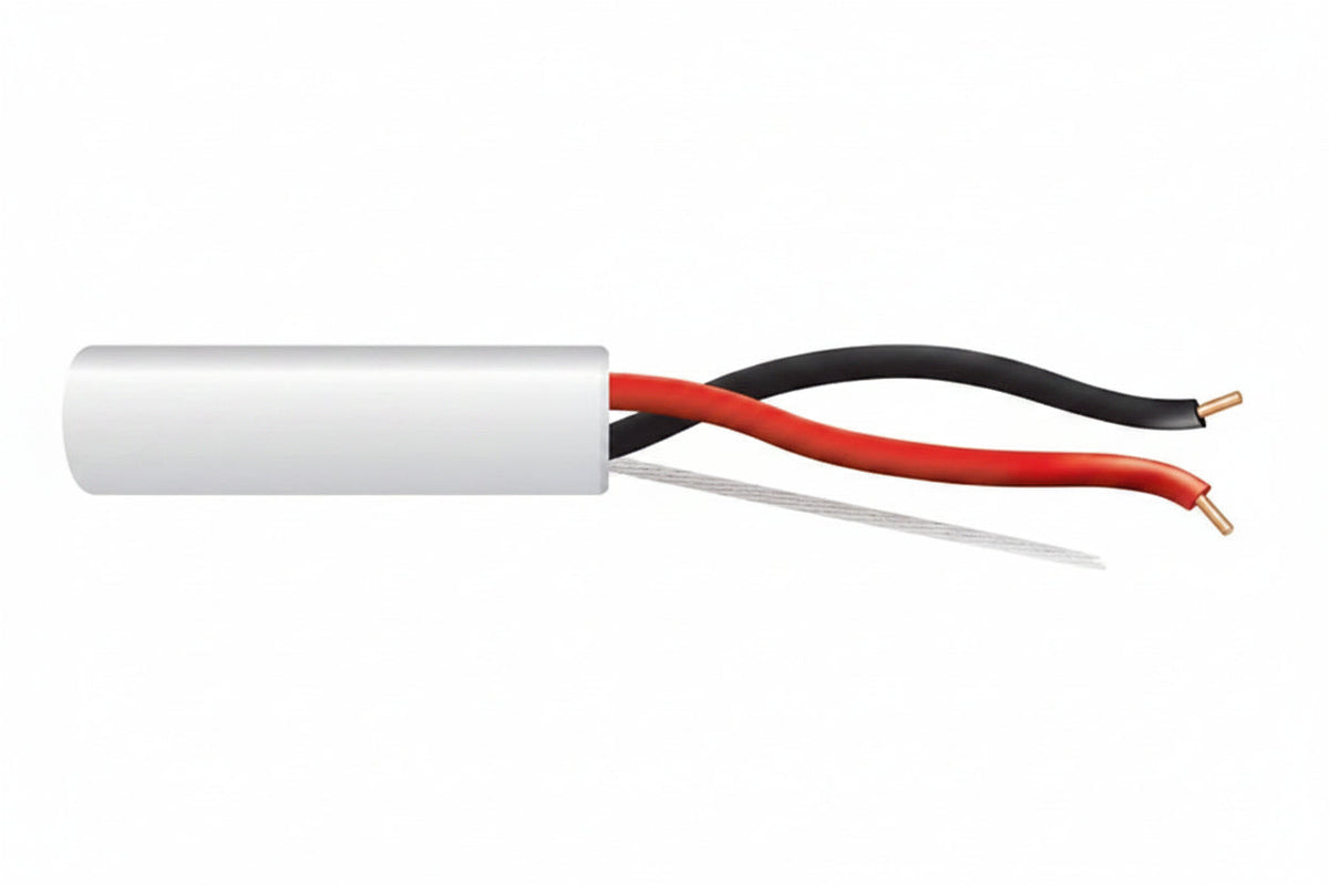 Genesis 43075501 18/4 Solid Unshielded Fire Alarm Cable, Riser, FPLR, 500' (152.4 m) Pull Box, White