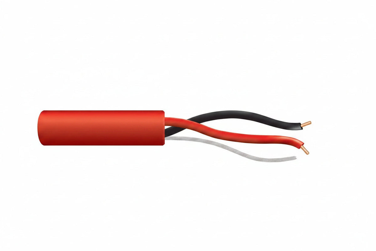 43065504 18/2 Solid Unshielded Fire Alarm Cable, Riser, FPLR, 500' (152.4 m) Pull Box, Red