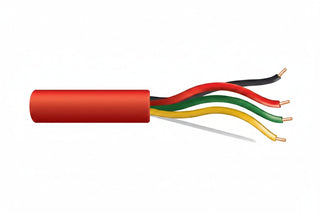 43071004 18/4 Solid Unshielded Fire Alarm Cable, Riser, FPLR, 1000' (304.8 m) Reel, Red