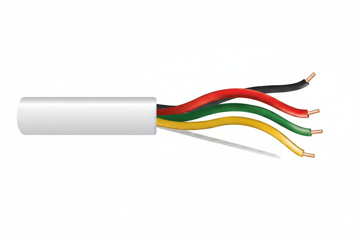 Genesis 43071101 18/4 Solid Unshielded Fire Alarm Cable, Riser, FPLR, 1000' (304.8 m) Pull Box, White