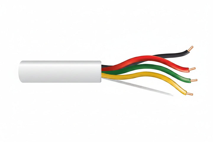 Genesis 43075501 18/4 Solid Unshielded Fire Alarm Cable, Riser, FPLR, 500' (152.4 m) Pull Box, White