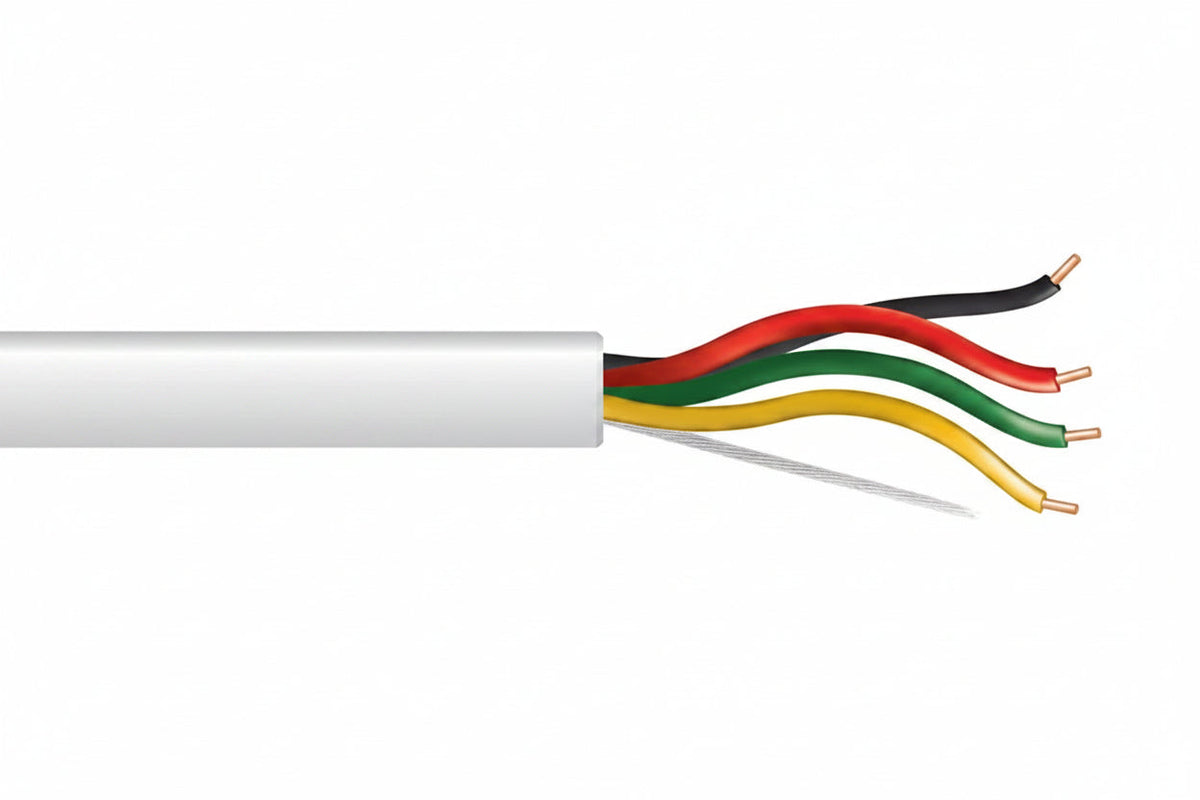 43075501 18/4 Solid Unshielded Fire Alarm Cable, Riser, FPLR, 500' (152.4 m) Pull Box, White