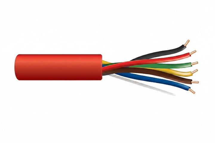 43085504 18/6 Solid Unshielded Fire Alarm Cable, Riser, FPLR, 500' (152.4 m) Pull Box, Red