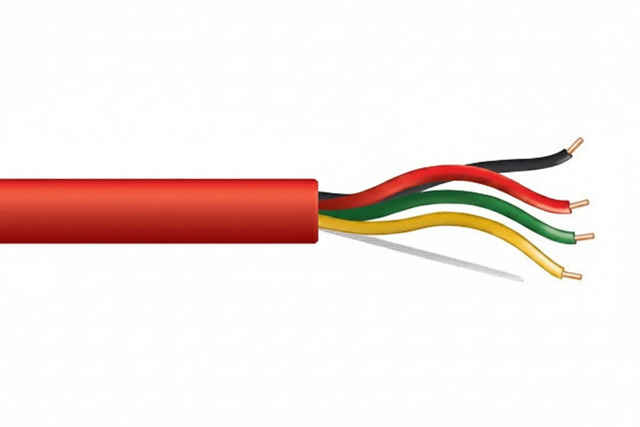 43121004 16/4 Solid Unshielded Fire Alarm Cable, Riser, FPLR, 1000' (304.8 m) Reel, Red