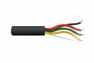 Genesis 45071008 18/4 Solid Unshielded Fire Alarm Cable, Plenum, FPLP, 1000' (304.8 m) Reel, Black
