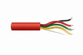 Genesis 45075504 18/4 Solid Unshielded Fire Alarm Cable, Plenum, FPLP, 500' (152.4 m) Pull Box, Red