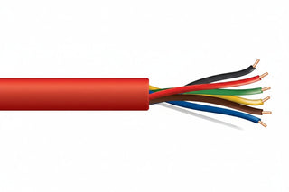 Genesis 45081004 18/6 Solid Unshielded Fire Alarm Cable, Plenum, FPLP, 1000' (304.8 m) Reel, Red