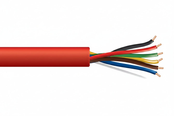Genesis 45081004 18/6 Solid Unshielded Fire Alarm Cable, Plenum, FPLP, 1000' (304.8 m) Reel, Red