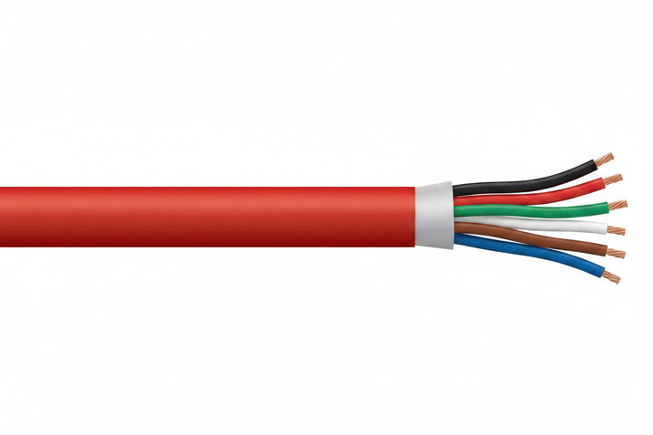 45085004 18/6 Solid Unshielded Fire Alarm Cable, Plenum, FPLP, 500' (152.4 m) Reel, Red