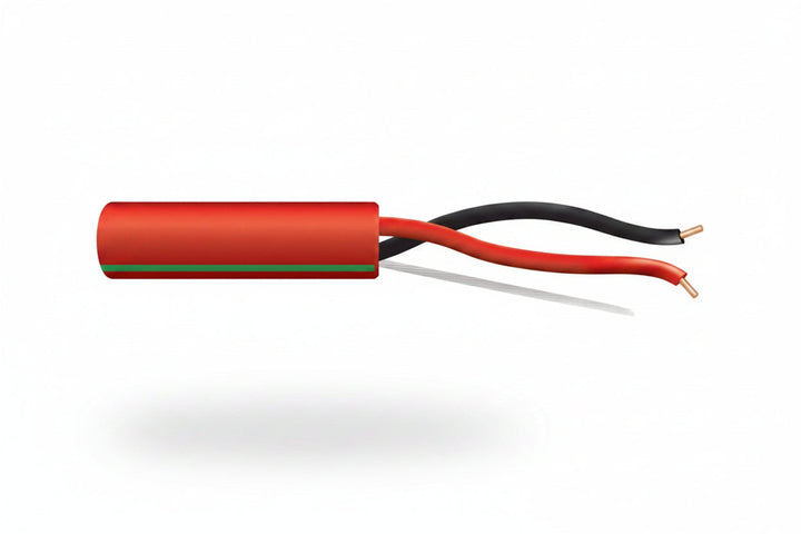 4511104G 16/2 Solid Unshielded Fire Alarm Cable, Plenum, FPLP, 1000' (304.8 m) Reel, Red w/ Green