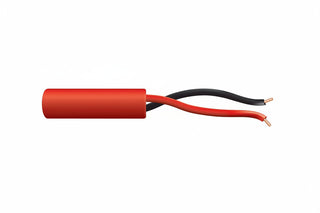 Genesis 4511104K 16/2 Solid Unshielded Fire Alarm Cable, Plenum, FPLP, 1000' (304.8 m) Reel, Red w/ Black Stripe