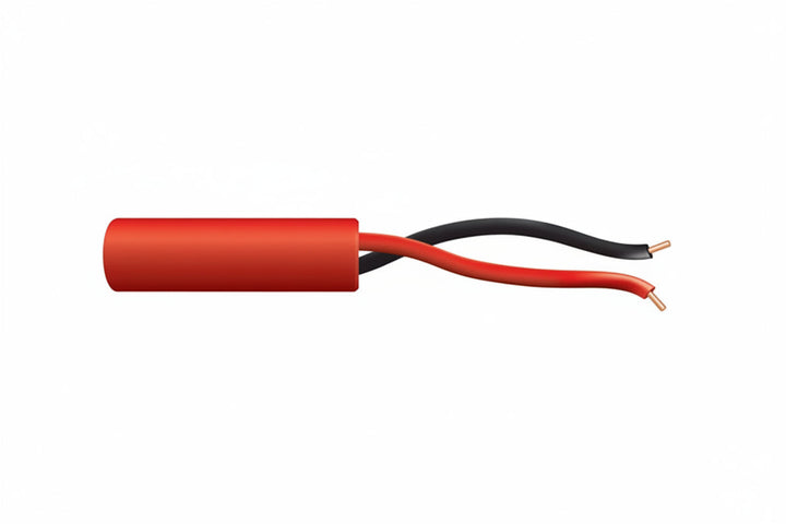Genesis 4511104K 16/2 Solid Unshielded Fire Alarm Cable, Plenum, FPLP, 1000' (304.8 m) Reel, Red w/ Black Stripe