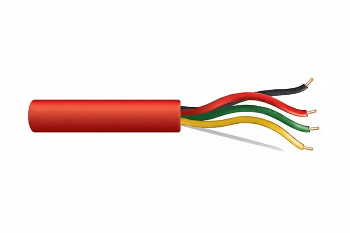 Genesis 45121004 16/4 Solid Unshielded Fire Alarm Cable, Plenum, FPLP, 1000' (304.8 m) Reel, Red
