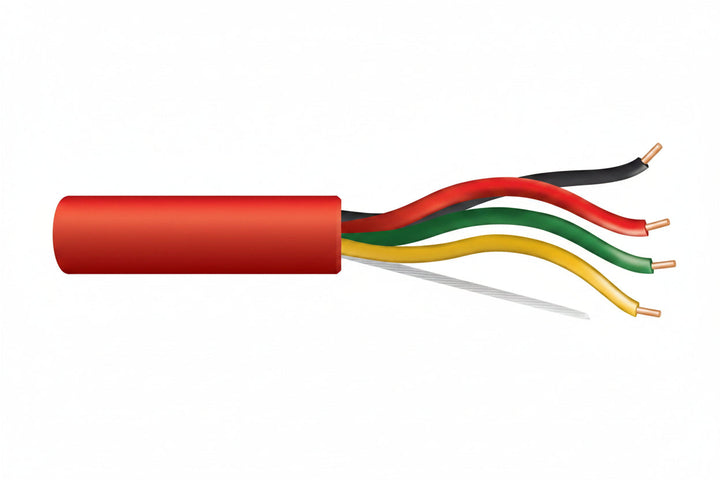 Genesis 45125004 16/4 Solid Unshielded Fire Alarm Cable, Plenum, FPLP, 500' (152.4 m) Reel, Red