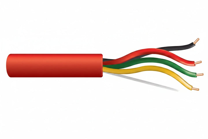 Genesis 45125004 16/4 Solid Unshielded Fire Alarm Cable, Plenum, FPLP, 500' (152.4 m) Reel, Red