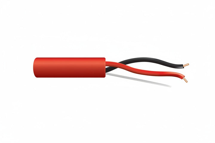 Genesis 4513104Y 14/2 Solid Unshielded Fire Alarm Cable, Plenum, FPLP, 1000' (304.8 m) Reel, Red w/ Yellow Stripe
