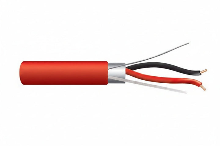 46065504 16/2 Solid Shielded Fire Alarm Cable, Plenum, FPLP, 500' (152.4 m) Pull Box, Red