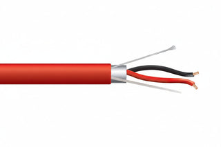 Genesis 46121004 14/2 Stranded Shielded Fire Alarm Cable, Plenum, FPLP, 1000' (304.8 m) Reel, Red