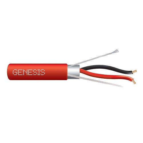 Genesis 45141004 14/4 Solid Unshielded Fire Alarm Cable, Plenum, FPLP, 1000' (304.8 m) Reel, Red