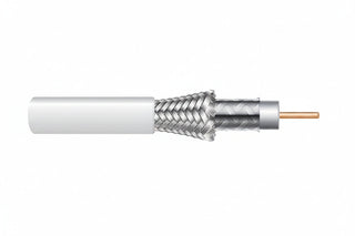 Genesis 50035501 RG6 CCS 75 Ohm Coaxial with Dual-Shield Cable, General Purpose, CATV, 500' (152.4 m) Pull Box, White