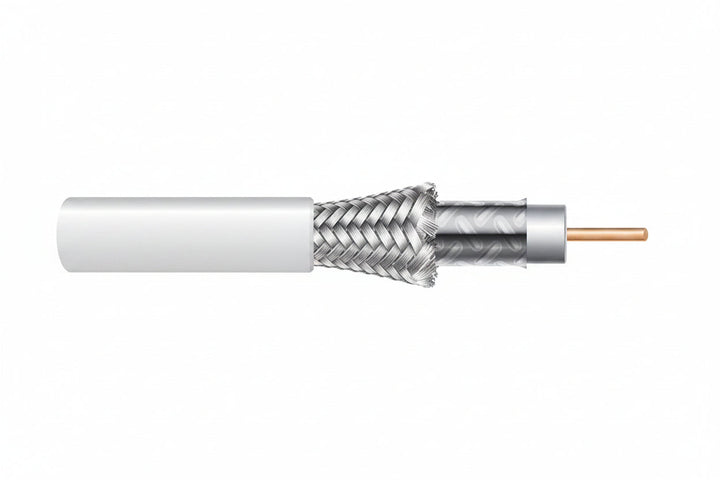 Genesis 50035501 RG6 CCS 75 Ohm Coaxial with Dual-Shield Cable, General Purpose, CATV, 500' (152.4 m) Pull Box, White