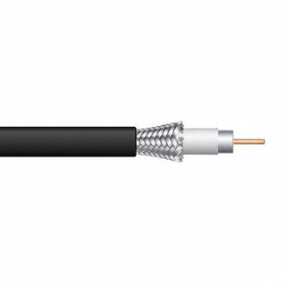 Genesis 50035508 RG6 CCS 75 Ohm Coaxial with Dual-Shield Cable, General Purpose, CATV, 500' (152.4 m) Pull Box, Black