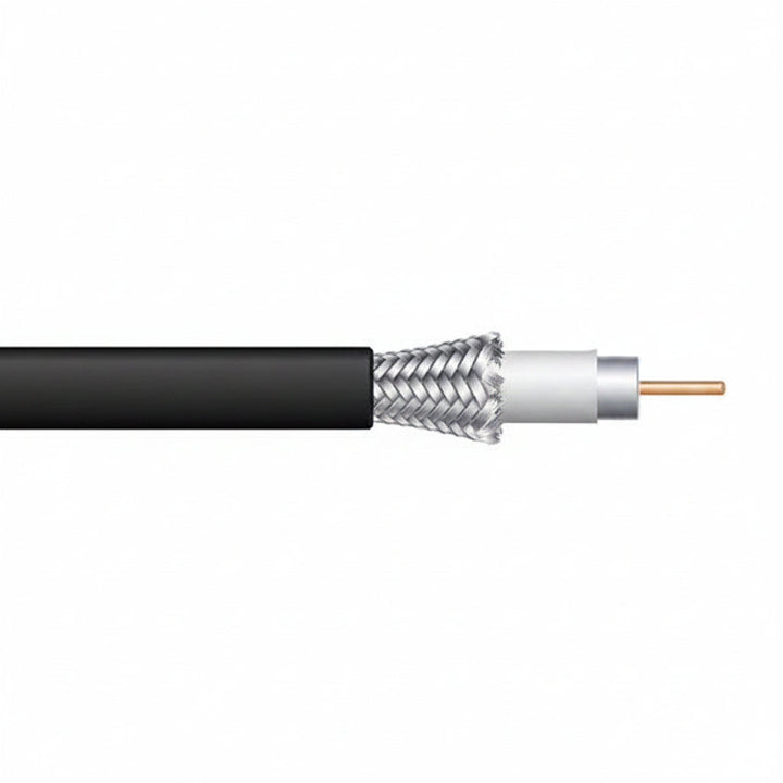 Genesis 50035508 RG6 CCS 75 Ohm Coaxial with Dual-Shield Cable, General Purpose, CATV, 500' (152.4 m) Pull Box, Black