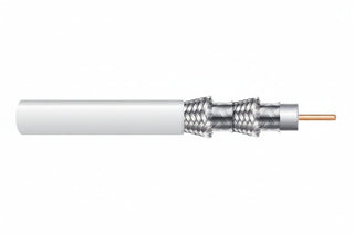 Genesis 50075501 RG6 CCS 75 Ohm Coaxial with Quad-Shield Cable, General Purpose, CATV, 500' (152.4 m) Pull Box, White
