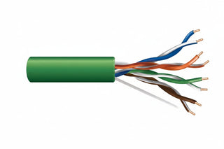50781105 24/4-Pair Cat 5e Unshielded (U/UTP) Networking Cable, Riser, CMR, 1000' (304.8 m) Pull Box, Green