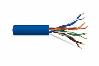 Genesis 50782106 24/4-Pair Cat 5e Unshielded (U/UTP) Networking Cable, Riser, CMR, 1000' (304.8 m) Reel-in-a-Box, Blue