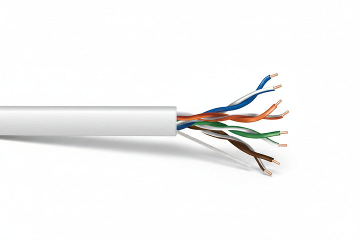 Genesis 50785501 24/4-Pair Cat 5e Unshielded (U/UTP) Networking Cable, Riser, CMR, 500' (152.4 m) Pull Box, White