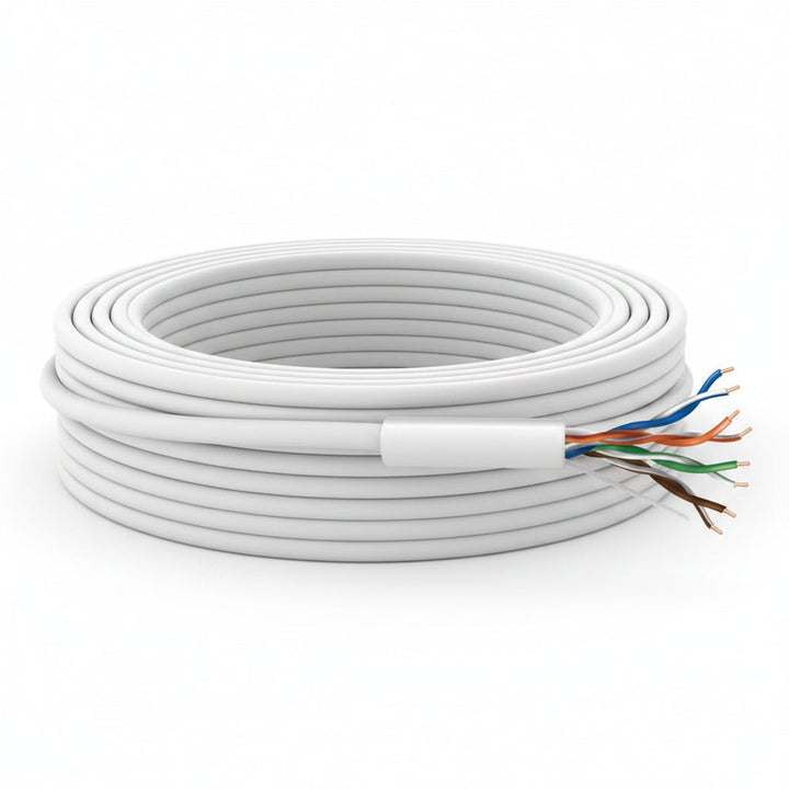 50885501 24/4-Pair Cat 5e Unshielded (U/UTP) Plenum Cable, Plenum, CMP, FT6, 500' (152.4 m) Pull Box, White