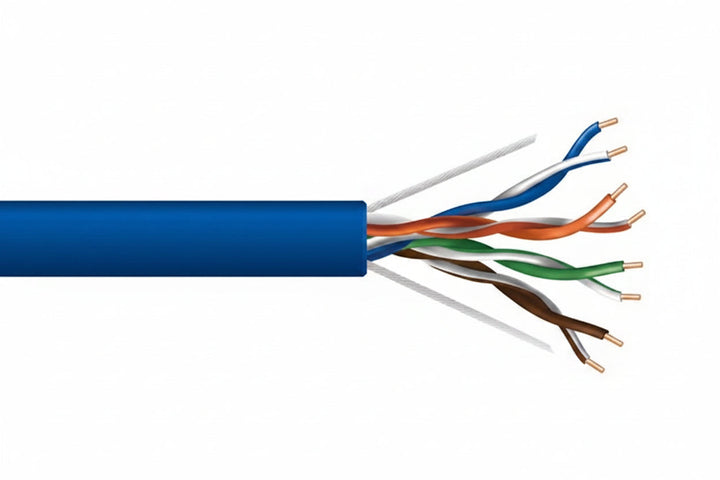 50885506 24/4-Pair Cat 5e Unshielded (U/UTP) Plenum Cable, Plenum, CMP, FT6, 500' (152.4 m) Pull Box, Blue