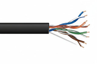50901008 24/4-Pair Cat 5e Unshielded (U/UTP) Water-Blocked Networking Cable, Direct Burial, 1000' (304.8 m) Reel, Black