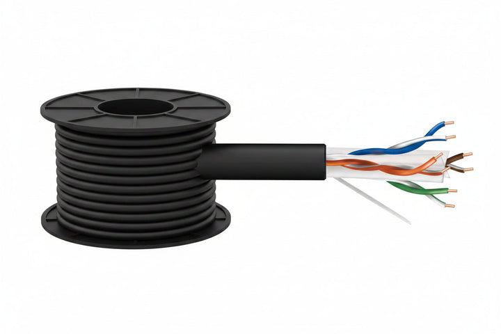 50922108 23/4-Pair Cat 6 Plus Unshielded (U/UTP) Networking Cable, Riser, CMR, FT4, 1000' (304.8 m) Reel-in-a-Box, Black