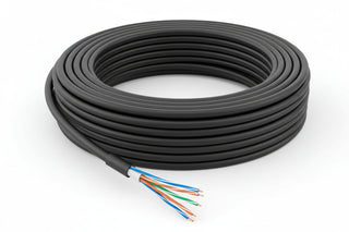 Genesis 51101008 24/4-Pair Cat 6 Unshielded (U/UTP) Water-Blocked Networking Cable, Direct Burial, 1000' (304.8 m) Reel, Black
