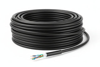 Genesis 51105008 24/4-Pair Cat 6 Unshielded (U/UTP) Water-Blocked Networking Cable, Direct Burial, 500' (152.4 m) Reel, Black