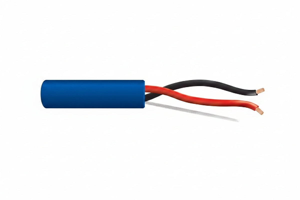 Genesis 52505506 16/2 Stranded Unshielded Speaker Cable, Riser, CMR, FT4, 500' (152.4 m) Pull Box, Blue