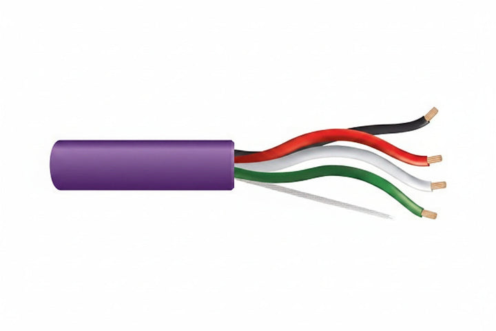 52515510 16/4 Stranded Unshielded Speaker Cable, Riser, CMR, FT4, 500' (152.4 m) Pull Box, Purple