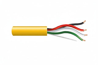 Genesis 52535002 14/4 Stranded Unshielded Speaker Cable, Riser, CMR, FT4, 500' (152.4 m) Reel, Yellow