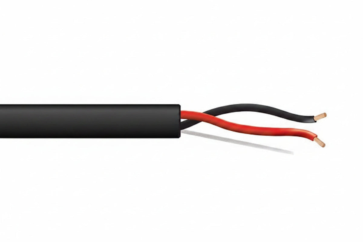Genesis 52835008 16/2 (65-Strand Oxygen-Free Copper) Audacious Unshielded Speaker Cable, Direct Burial, CM, 500' (152.4 m) Reel, Black