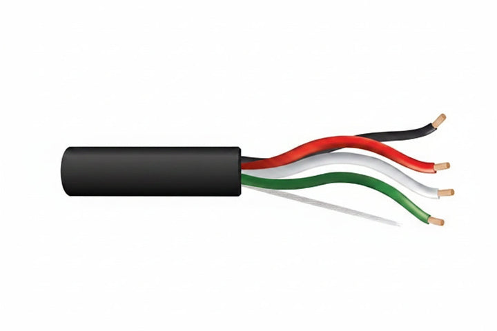 Genesis 52845008 16/4 (65-Strand Oxygen-Free Copper) Audacious Unshielded Speaker Cable, Direct Burial, CM, 500' (152.4 m) Reel, Black