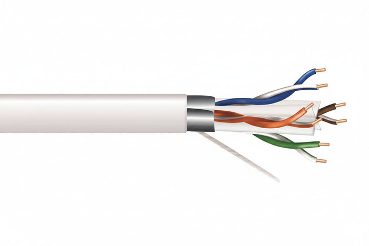Genesis 53931101 23/4-Pair Cat 6A Unshielded Riser Networking Cable, Plenum, CMP, FT6, 1000' (304.8 m) Pull Box, White