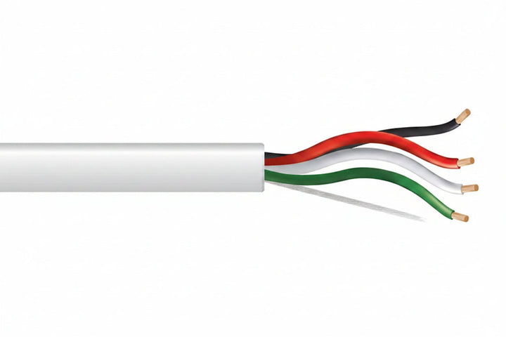 54766101 14/4 (105-Strand Oxygen-Free Copper) Audacious Unshielded Speaker Cable, Riser, CMR, FT4, 500' (152.4 m) Reel-in-a-Box, White