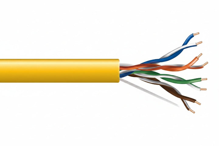 Genesis 63601102 23/4-Pair Cat 6 Unshielded (U/UTP) Networking Cable, Riser, CMR, 1000' (304.8 m) Pull Box, Yellow