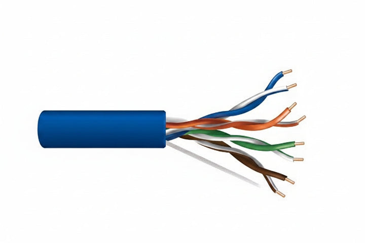 Genesis 63601106 23/4-Pair Cat 6 Unshielded (U/UTP) Networking Cable, Riser, CMR, 1000' (304.8 m) Pull Box, Blue